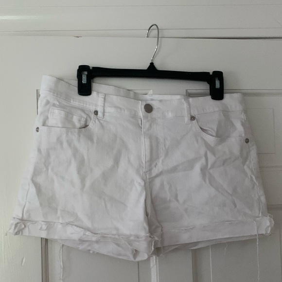 Ann Taylor Loft White Denim Shorts - Picture 1 of 3